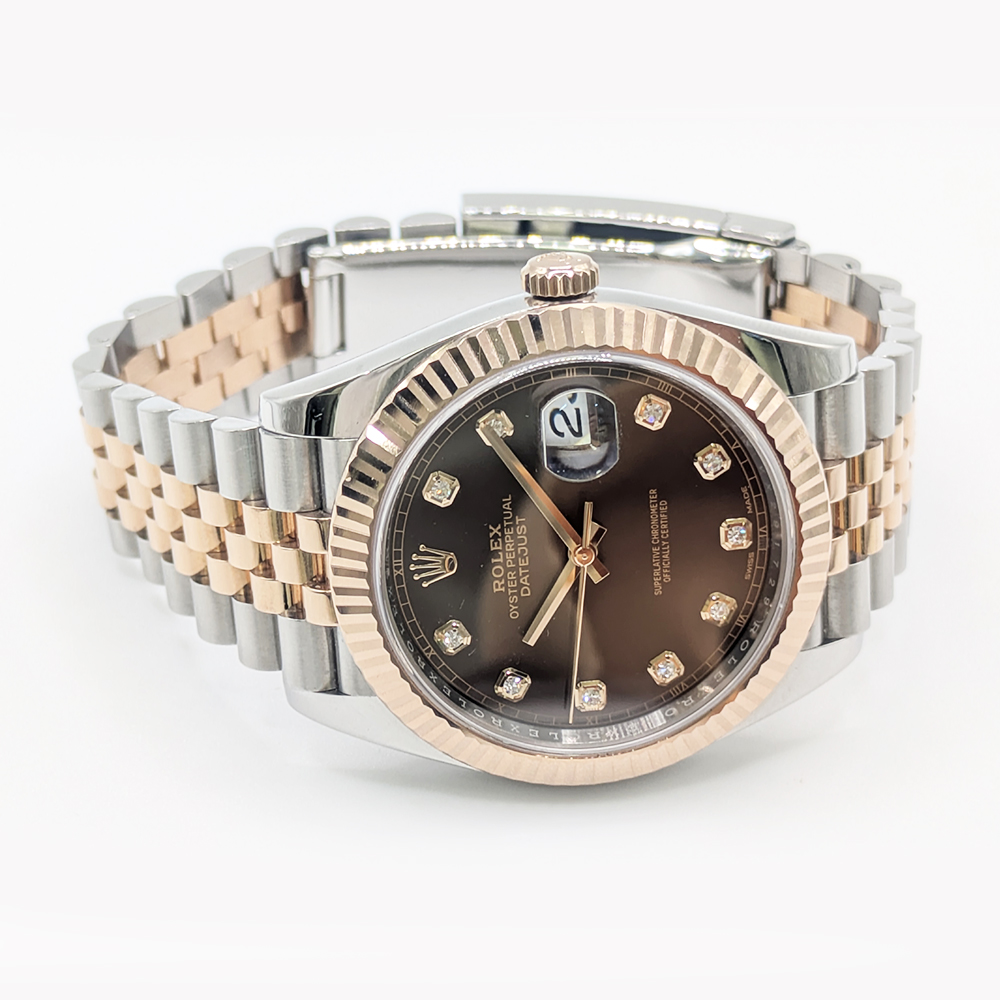Datejust Rose Gold & Steel Jubilee Brown Dial 41mm Product Image 2