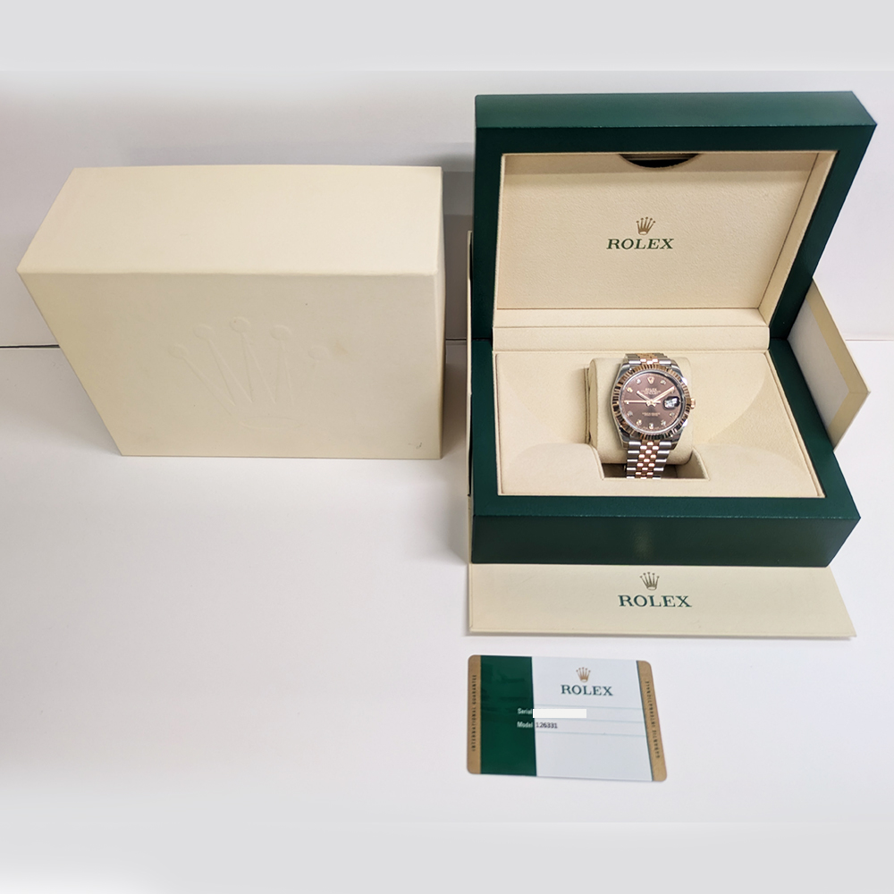 Datejust Rose Gold & Steel Jubilee Brown Dial 41mm Product Image 7