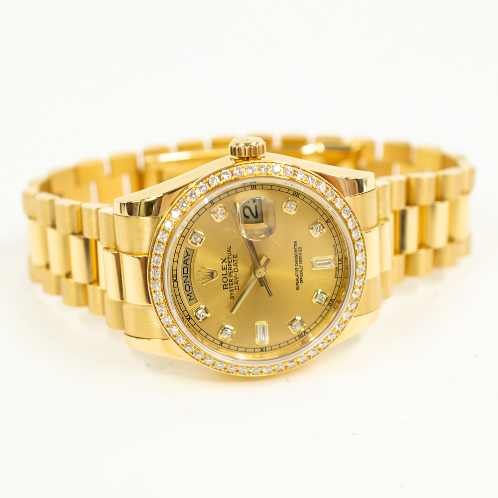 Day-Date Yellow Gold Diamond Champagne Dial 36mm Product Image 2