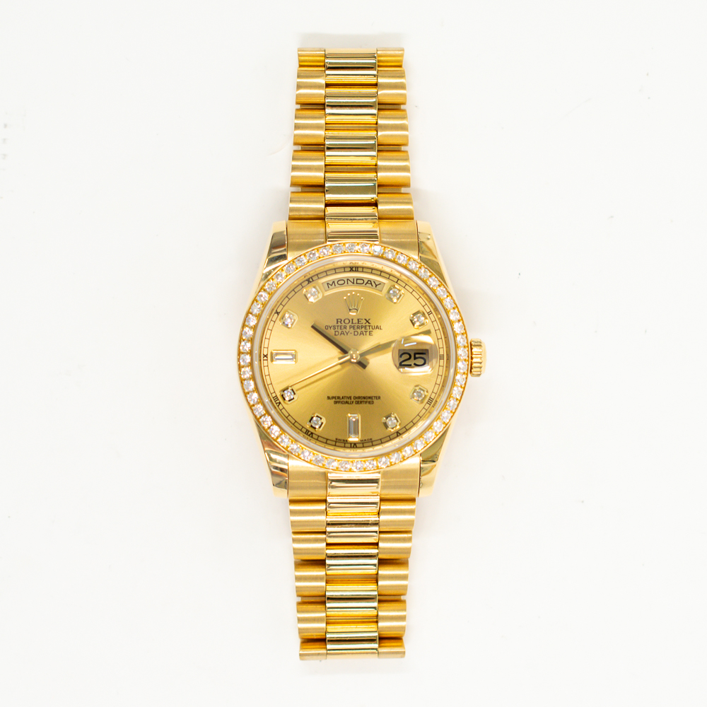 Day-Date Yellow Gold Diamond Champagne Dial 36mm Product Image 1