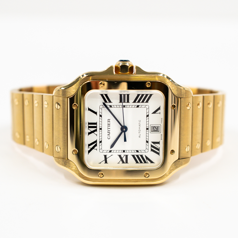 Santos de Cartier Yellow Gold White Dial 39mm Product Image 2