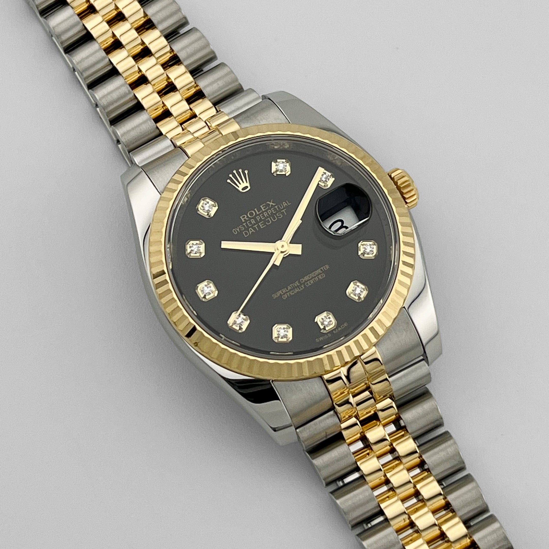 Datejust Yellow Gold & Steel Black Dial 36mm Product Image 1