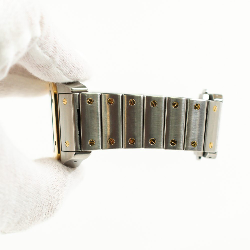 Santos 100 Yellow Gold & Steel Silver Dial 38mm Product Image 8