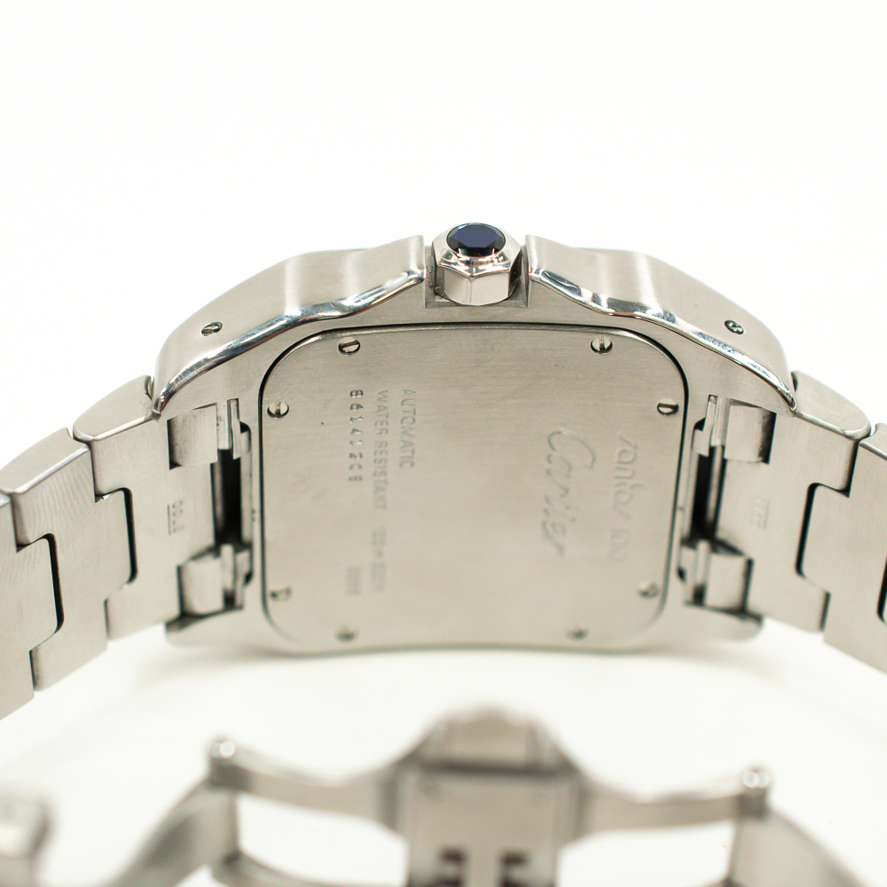 Santos 100 Yellow Gold & Steel Silver Dial 38mm Product Image 7