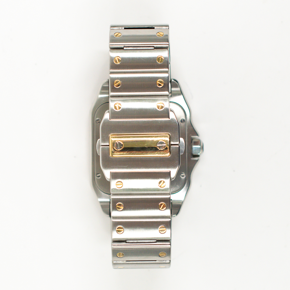 Santos 100 Yellow Gold & Steel Silver Dial 38mm Product Image 4