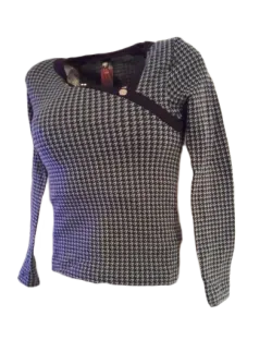 Blusa afelpada diagonal