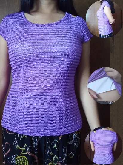 Blusa de Manga corta con textura