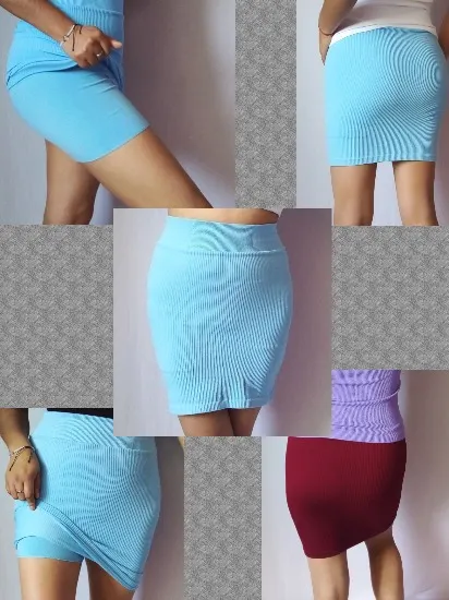 Falda short con textura