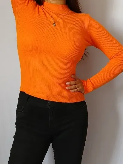 Blusa acanalada cuello redondo