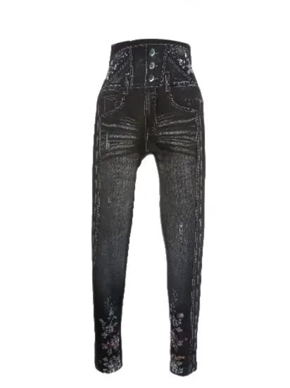 Leggings efecto mezclilla con lentejuelas