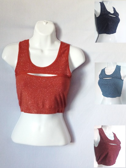 Top con brillos
