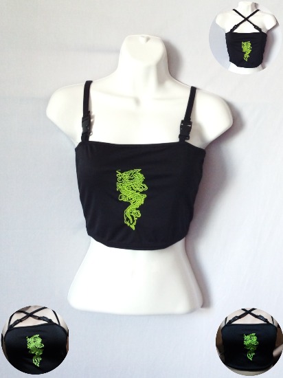 Top de tirantes con estampado de dragón