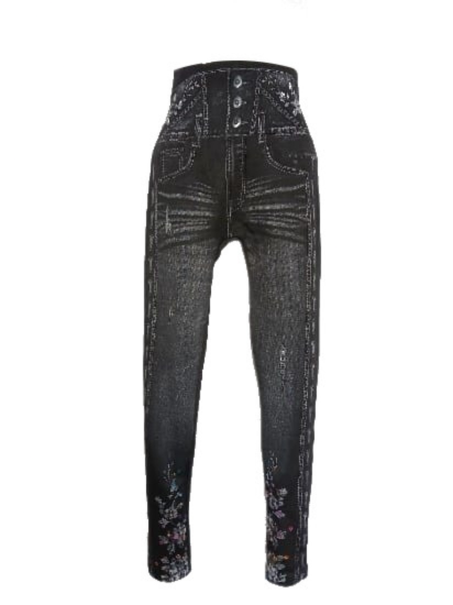 Leggings efecto mezclilla con lentejuelas