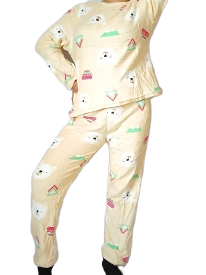 Pijama afelpada blusa y pantalón