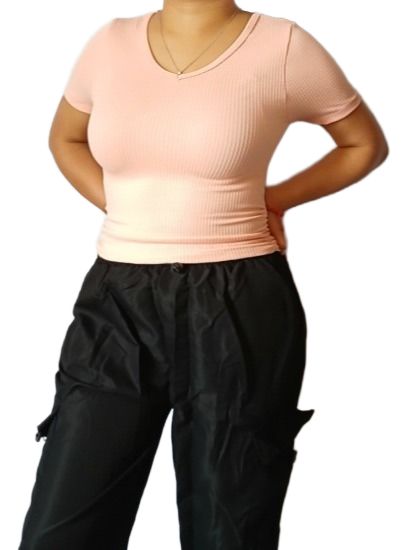 Blusa con fruncido en cintura