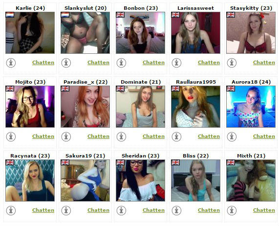 jonge dames werken live in de webcam erotiek