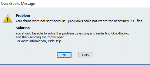 Quickbooks 2012 Cannot create PDF