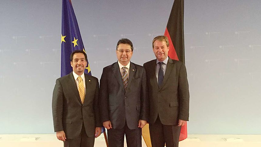El Embajador Fernando Ojeda acompaña al Ministro Leite en su gira por Alemania
