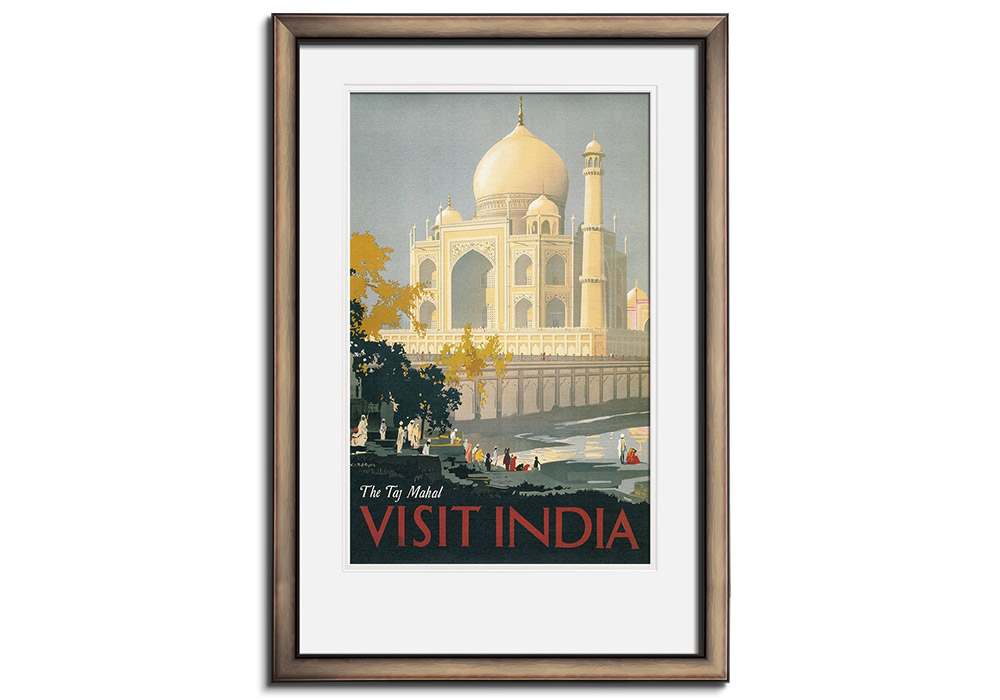 Travel poster of the Taj Mahal by 