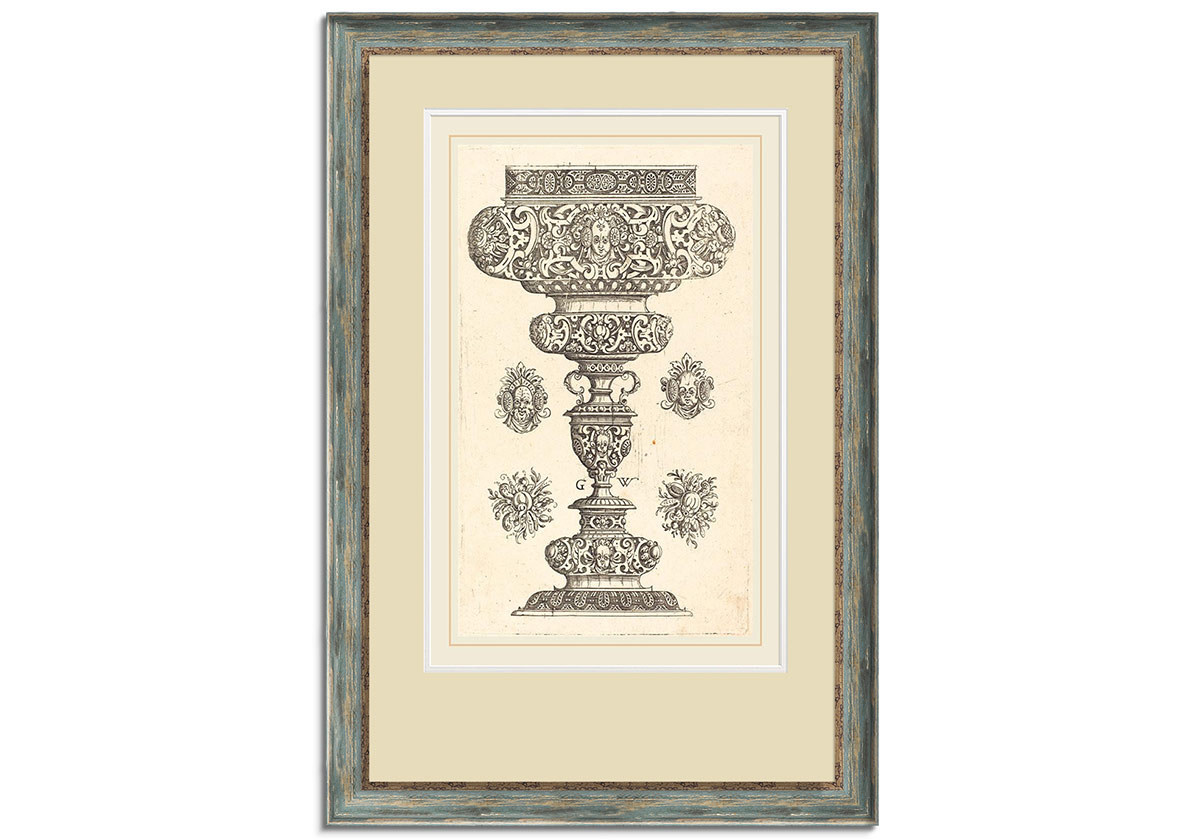 Goblet, decorated with bouquet of fruit by 
