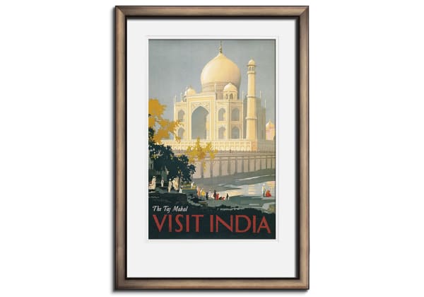 Travel poster of the Taj Mahal by Graphica Artist