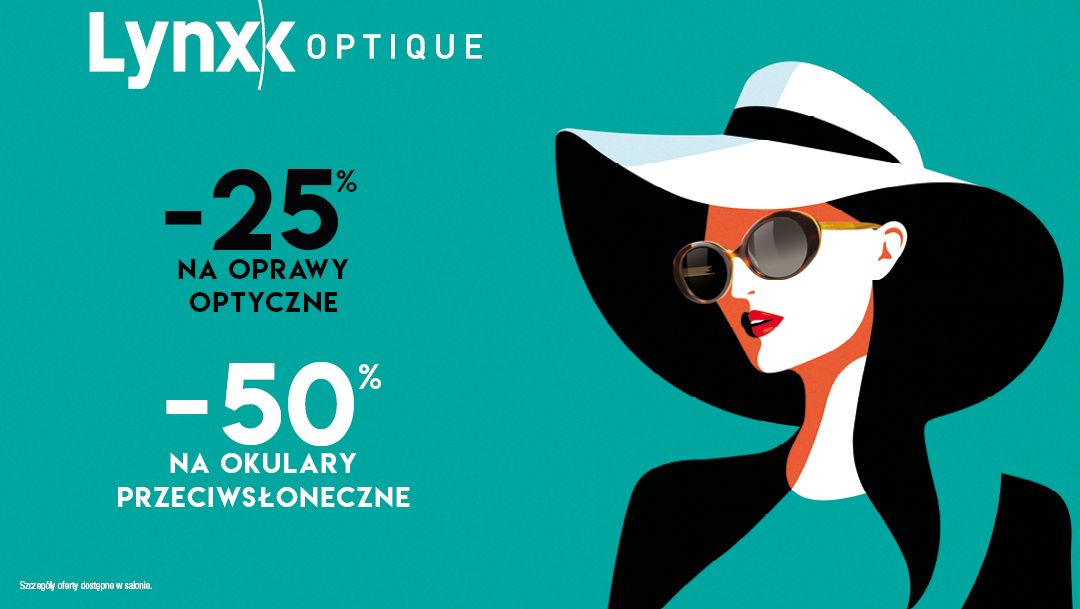 25% oraz 50% zniżki w Lynx Optique 25% oraz 50% zniżki w Lynx Optique
