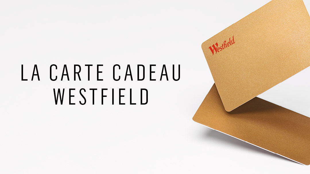 Pour Noël, offrez une carte cadeau Westfield Parly 2! Pour Noël, offrez une carte cadeau Westfield Parly 2!