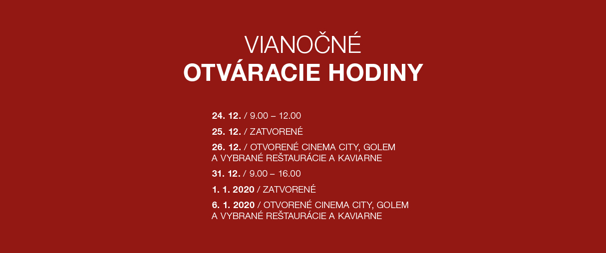 Vianočné otváracie hodiny Vianočné otváracie hodiny