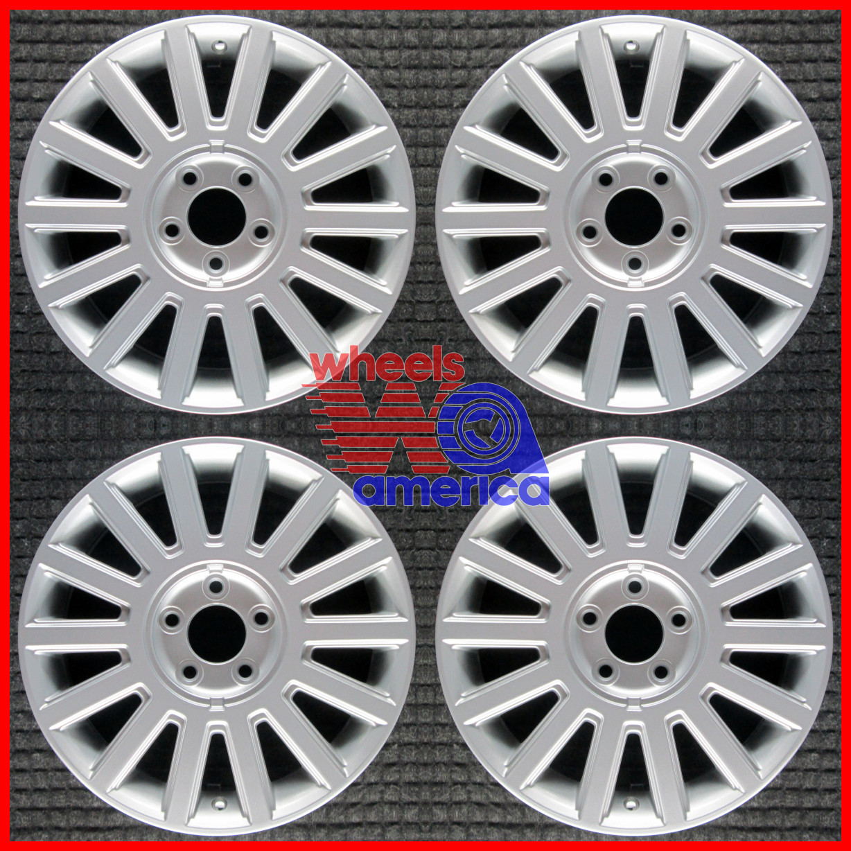 Set 2003 2004 2005 Lincoln Town Car OEM Factory Original Silver Wheels