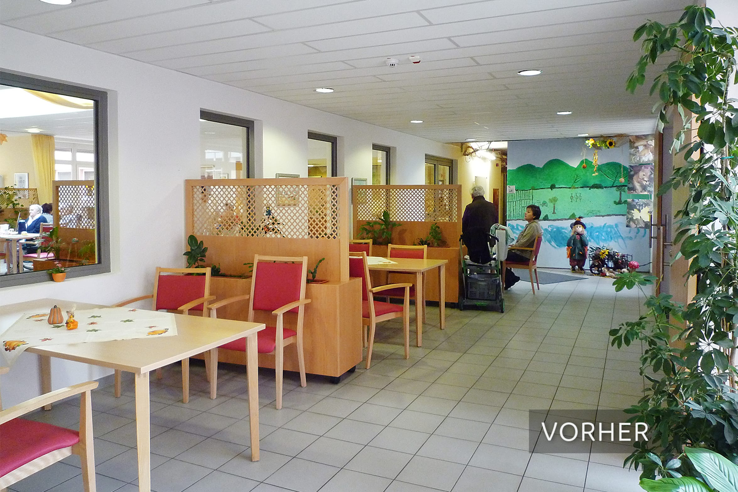 Cafeteria vor der Sanierung