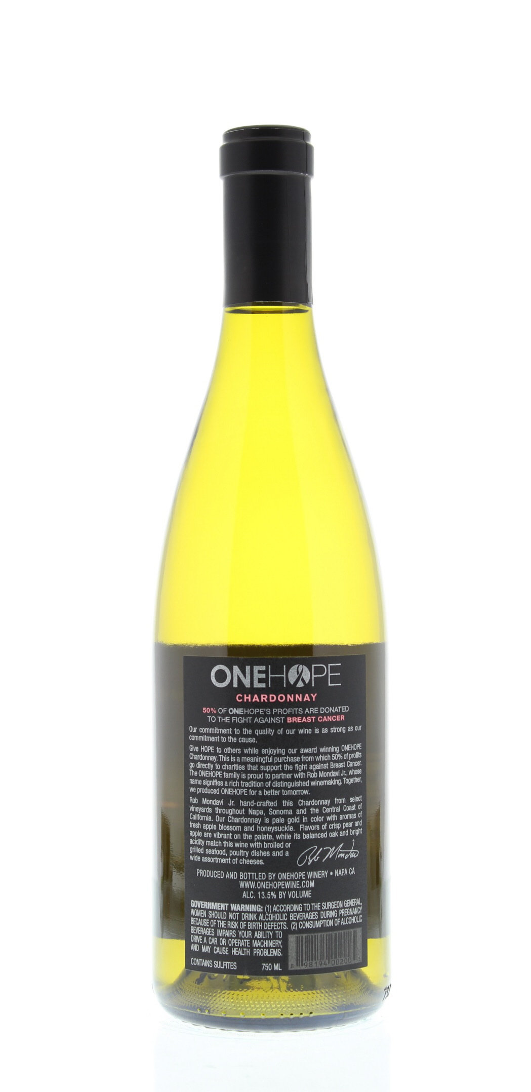 Vintner Chardonnay 2020 White Wine from California by Onehope 750ml