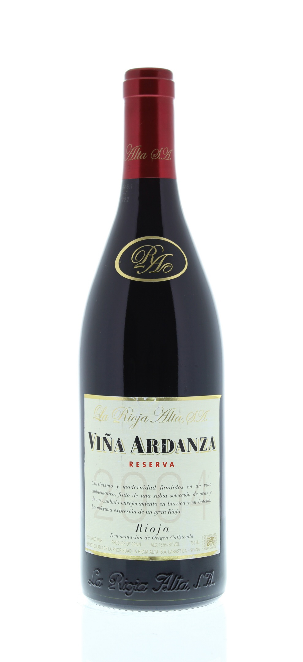 La Rioja Alta Vina Ardanza Reserva 2004 | Wine.com