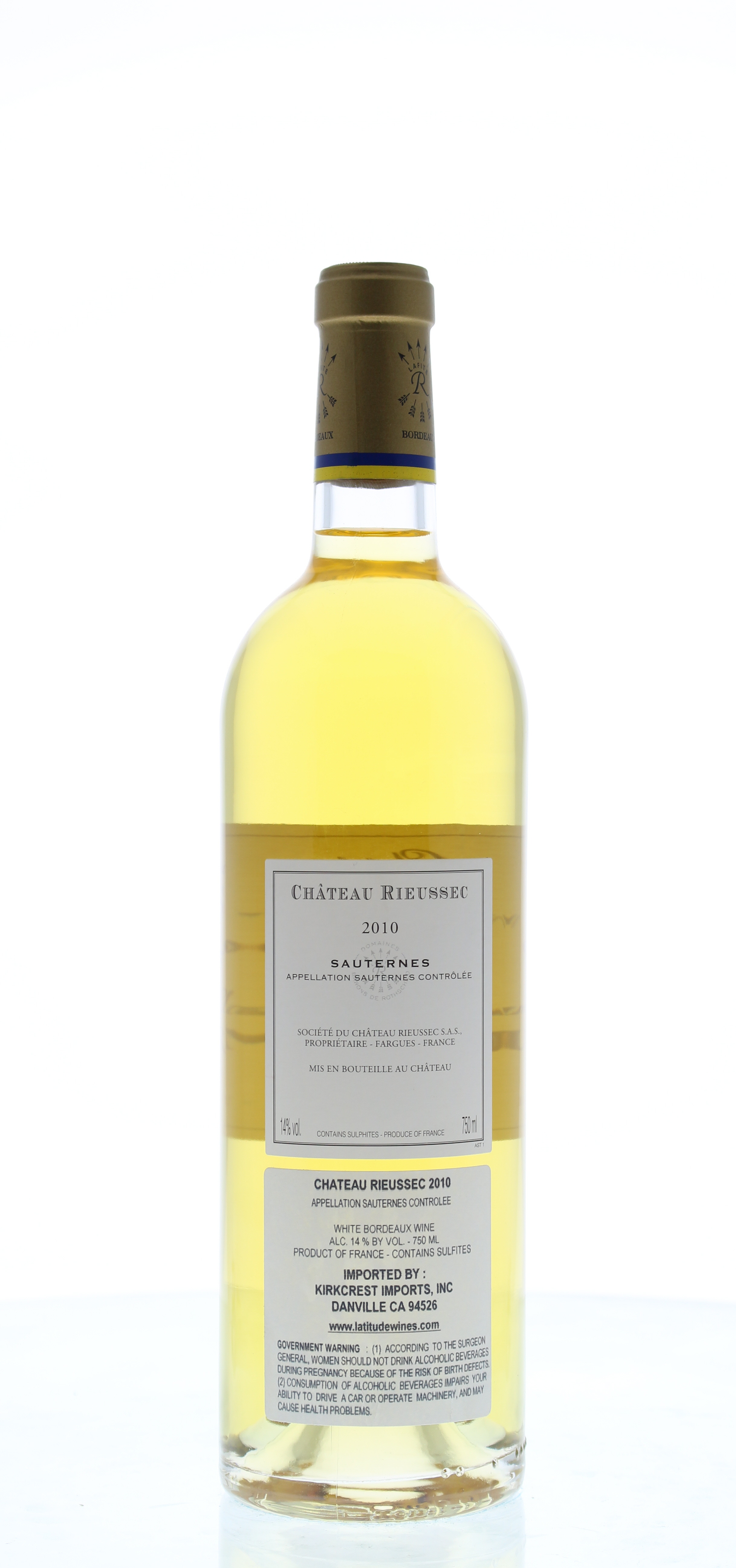 Chateau Rieussec Sauternes 2010 | Wine.com