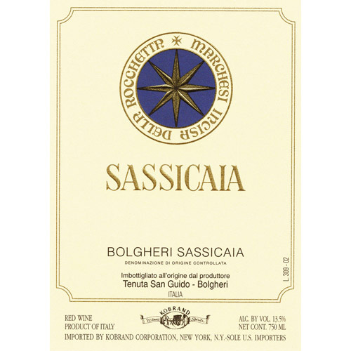 ワイン Sassicaia 2011 Bolgheri Sassicaia 750ml 2011 Tenuta San Guido Sassicaia - CellarTracker