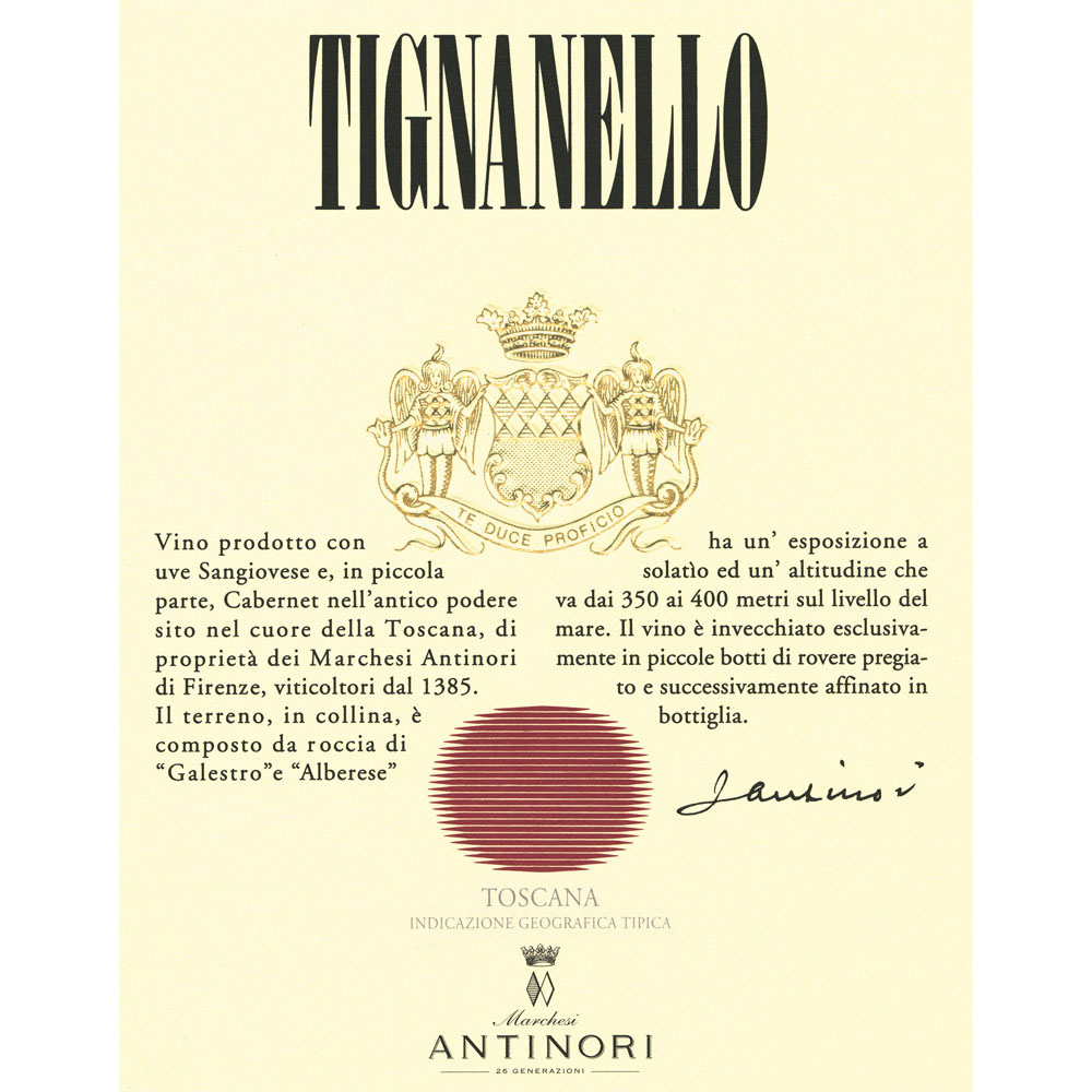 ティニャネロ 2013 2013 Antinori Tignanello - CellarTracker