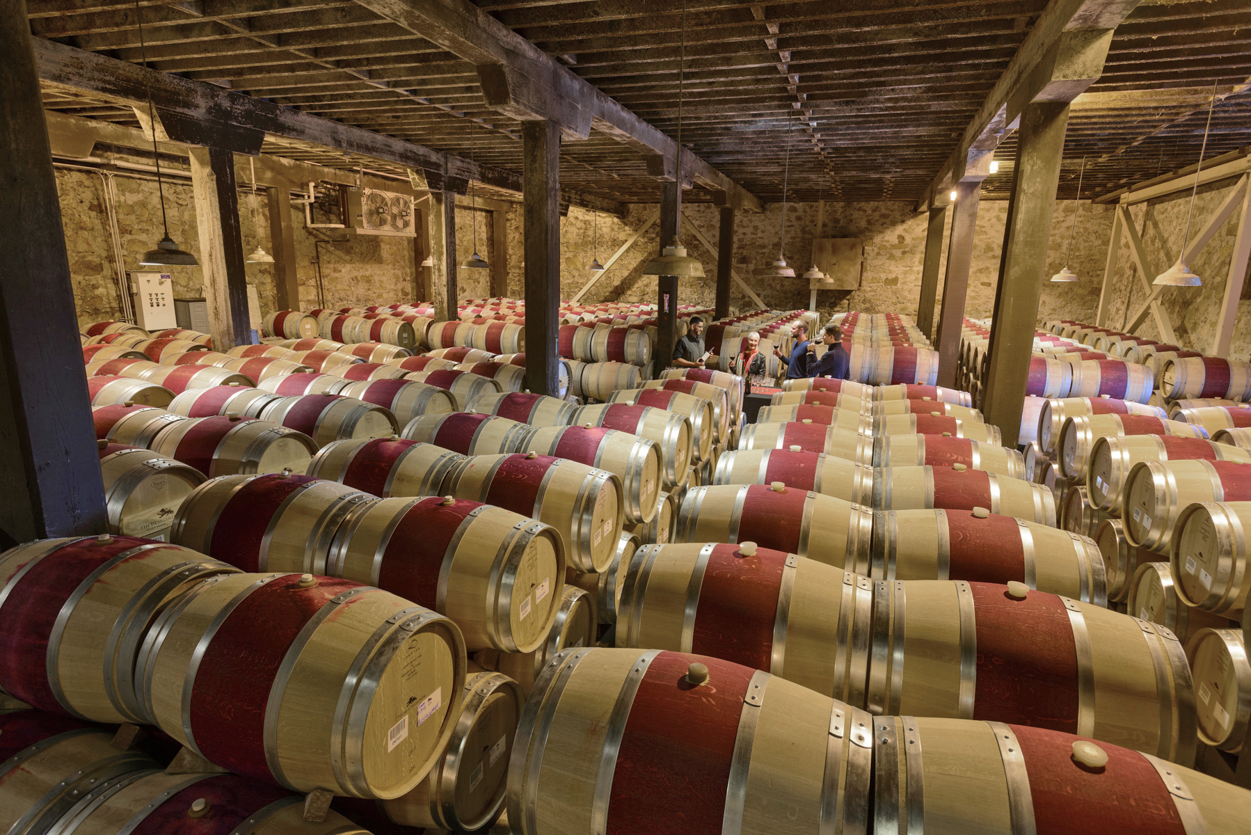 California, Napa Valley, Barrel Room At The Hess Collection