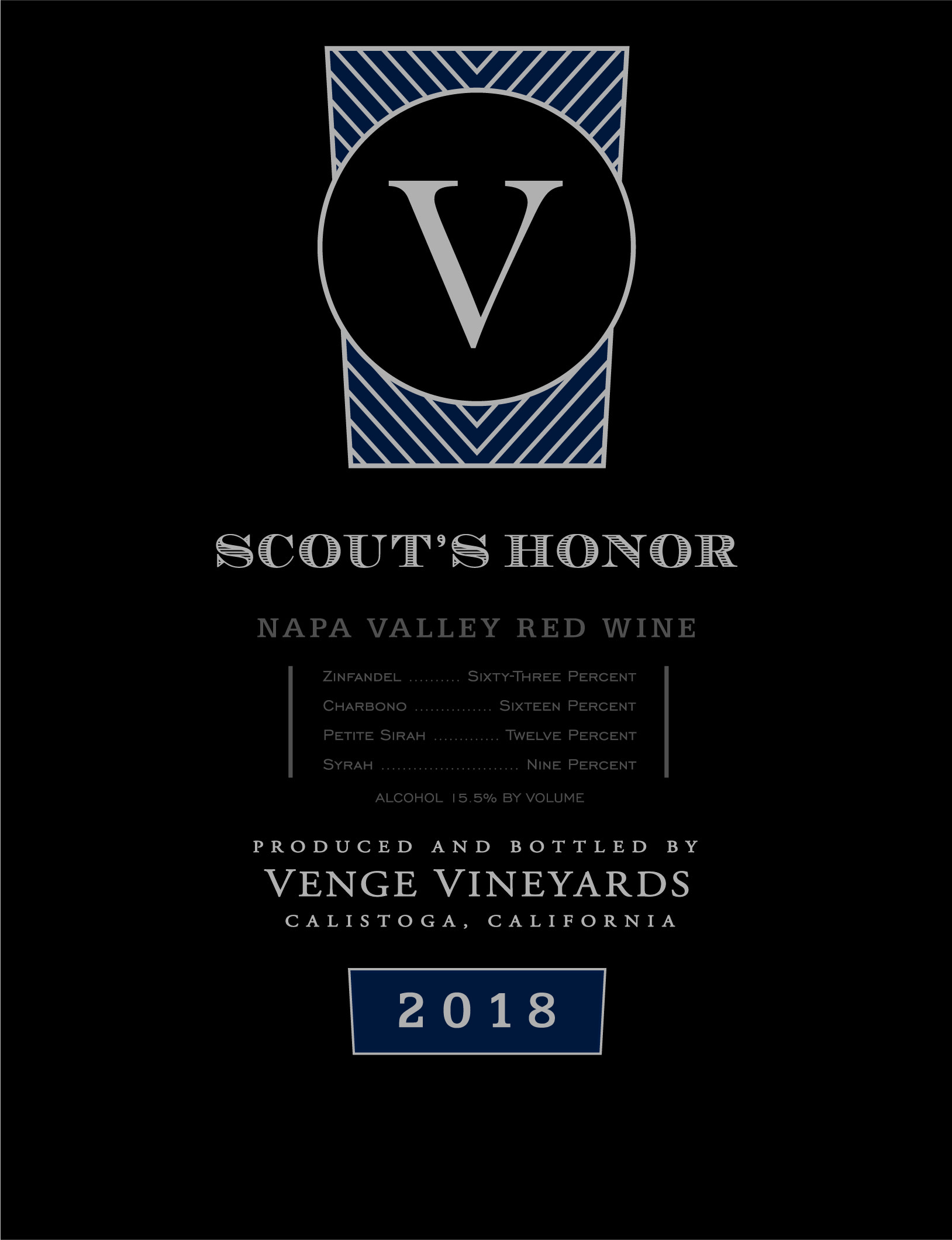 Venge Vineyards Scout's Honor Proprietary Red 2018