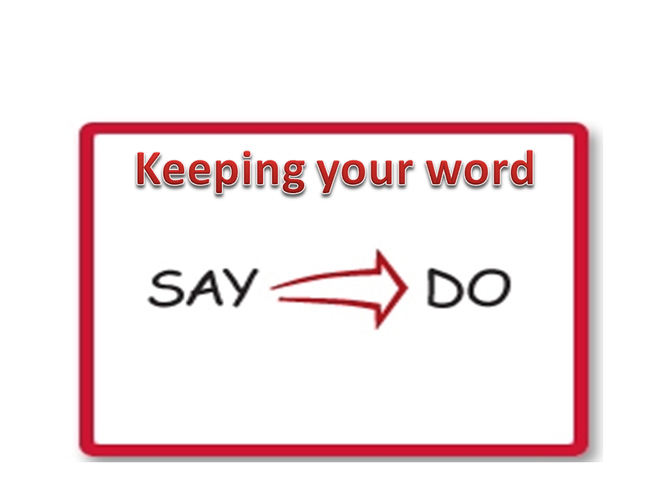 Keeping your word fortifies you!