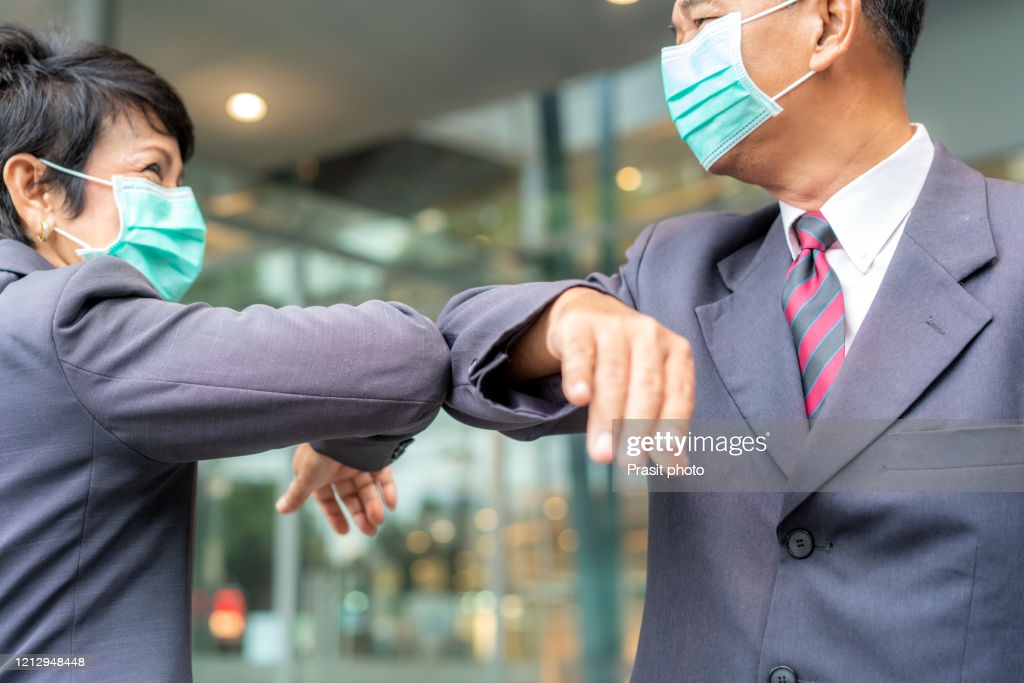 Demise of the handshake gives rise to elbow bump