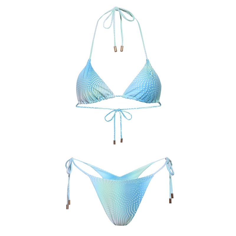 Arctic Triangle Bikini Top Kamari Swim Wolf Badger