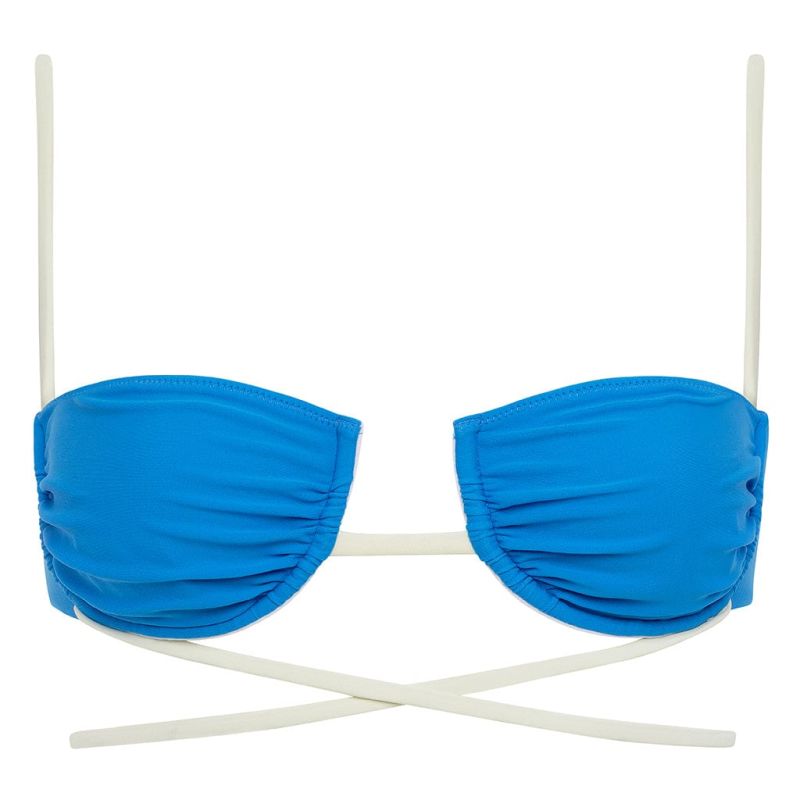 Asul Cream Binded Simone Bikini Top Montce Swim Wolf Badger
