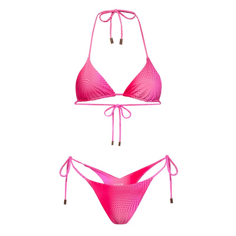 Berry Triangle Bikini Top Kamari Swim Wolf Badger