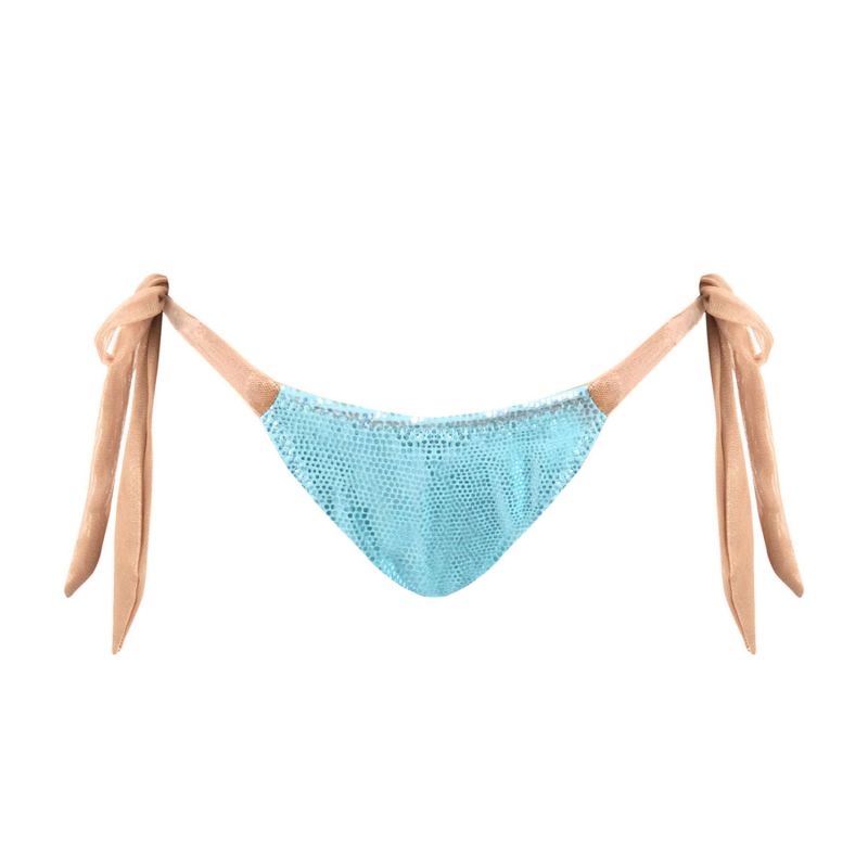 Blue Metallic High Leg Ibiza Bikini Bottom Leah Sargantana Malibu DEESSA IBIZA Wolf Badger