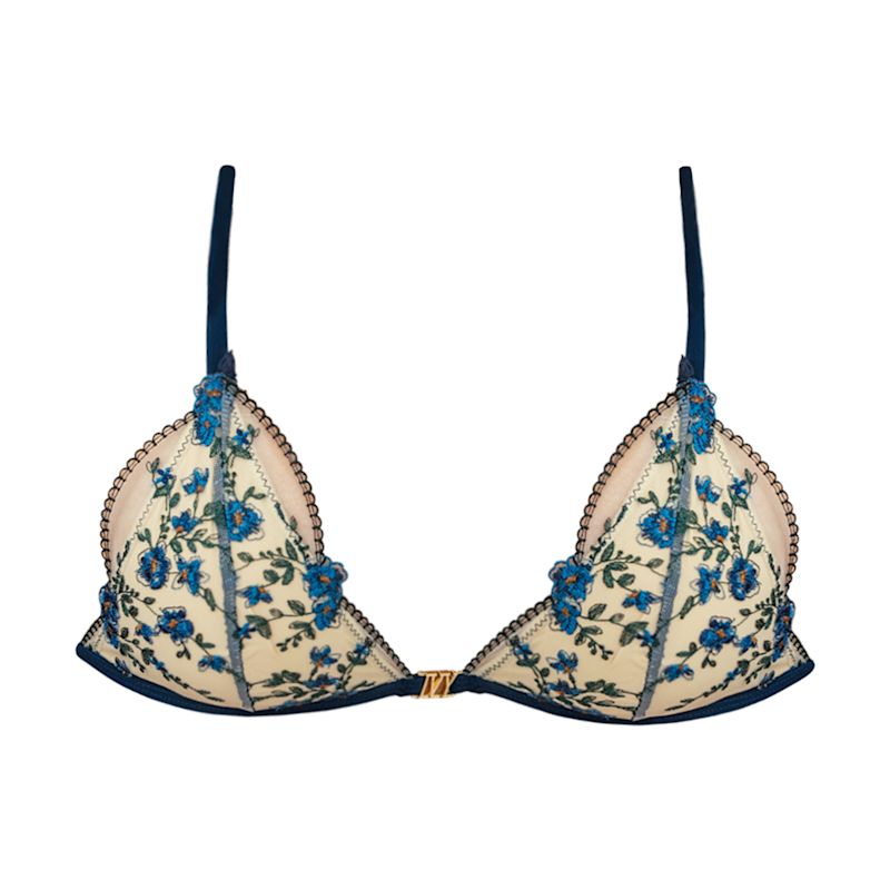 Bluebell In Navy Lace Bikini Top Ivy Swimwear Wolf Badger