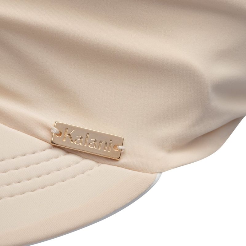 Capri Reversible Uv Visor White Nude Kalani Sunwear Wolf Badger