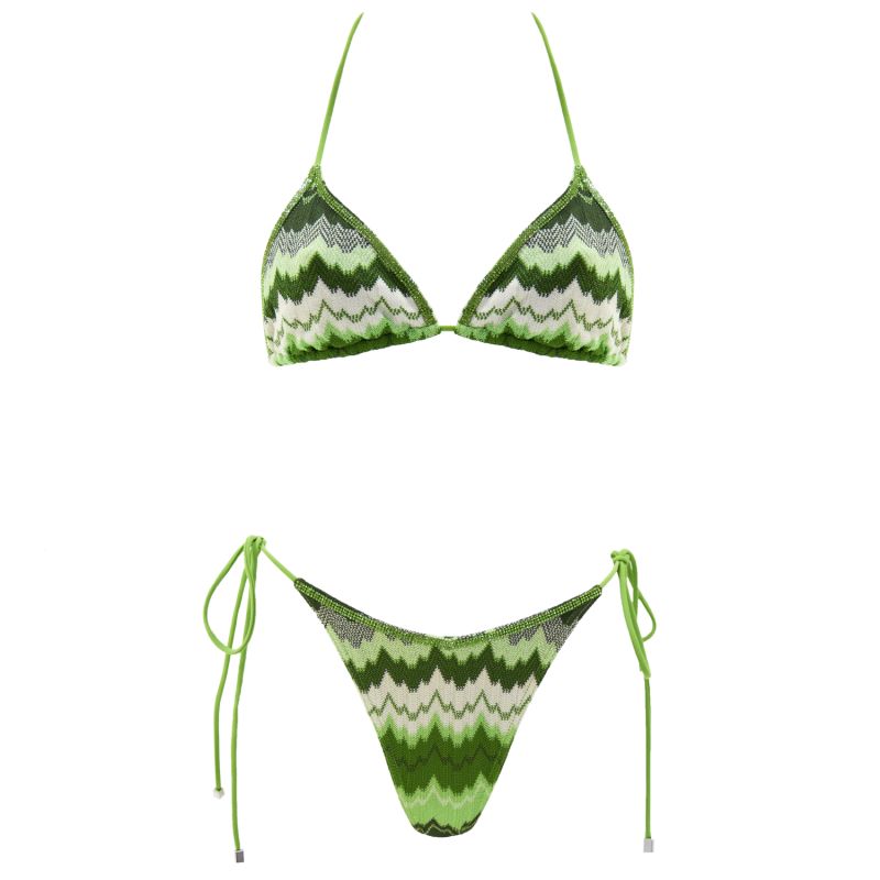 Coastal Forests Triangle Broderie Bikini Aulala Paris Wolf Badger