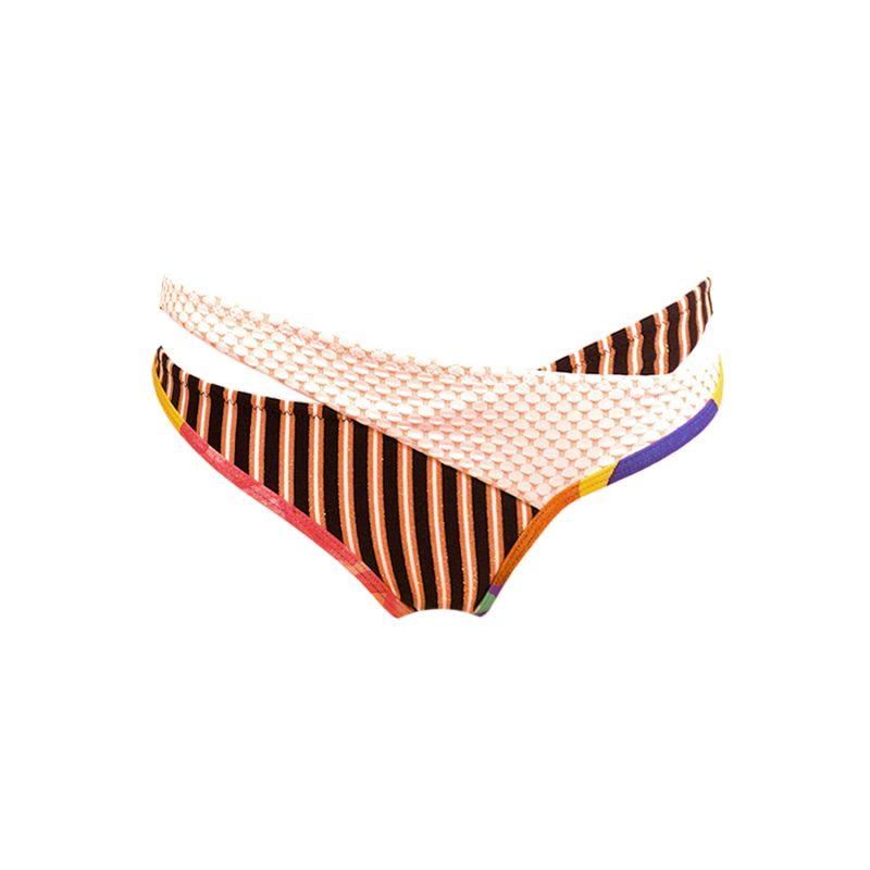 Aulala X Risbo Artistic Bikini Bottom Utopia Multicolour Aulala Paris Wolf Badger