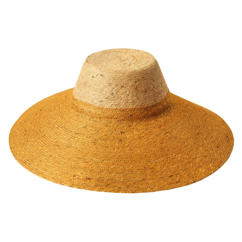 Riri Duo Jute Straw Hat In Nude Golden Yellow Brunna Co Wolf Badger