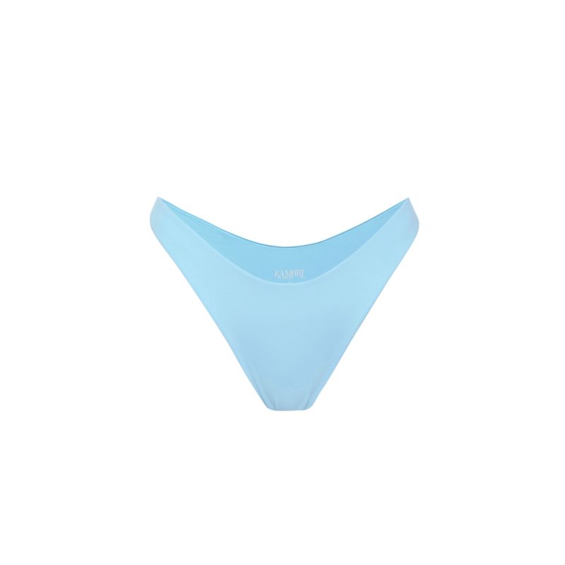 Icey High Cut Thong Bikini Bottoms Kamari Swim Wolf Badger