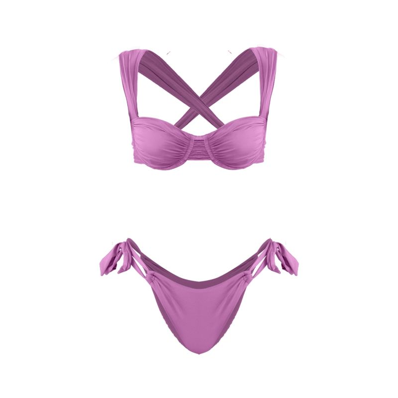 Juniper Underwire Shell Bikini Movom Wolf Badger